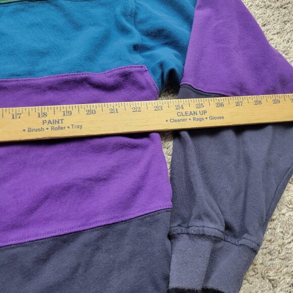 VTG John Ashford Rugby Polo Shirt XL Striped Collar Boat Outdoor Preppy 90s - Picture 4 of 10